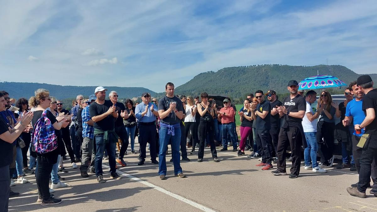 Minut de silenci dels treballadors de Lledoners per la mort de la cuinera a Mas d'Enric