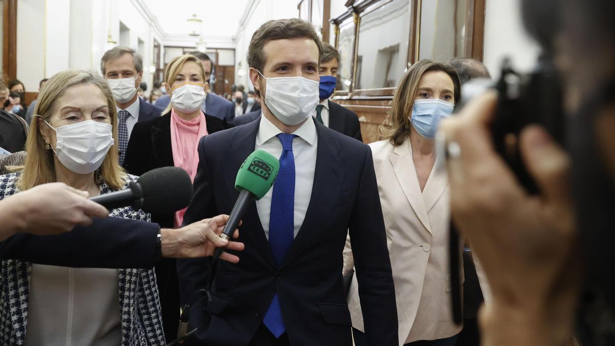 Pablo Casado, en el Congreso.