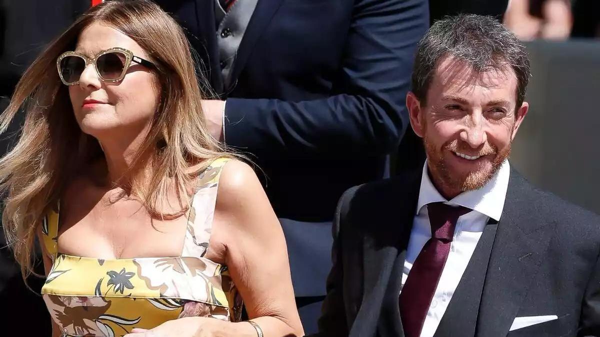 Laura Llopis y Pablo Motos, en una boda.