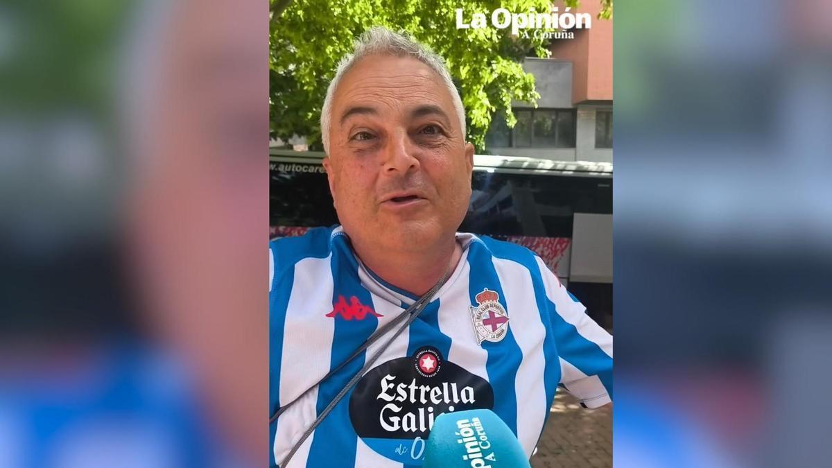 Javier, aficionado del Dépor en Valladolid: "Llevamos ocho años esperando este momento"