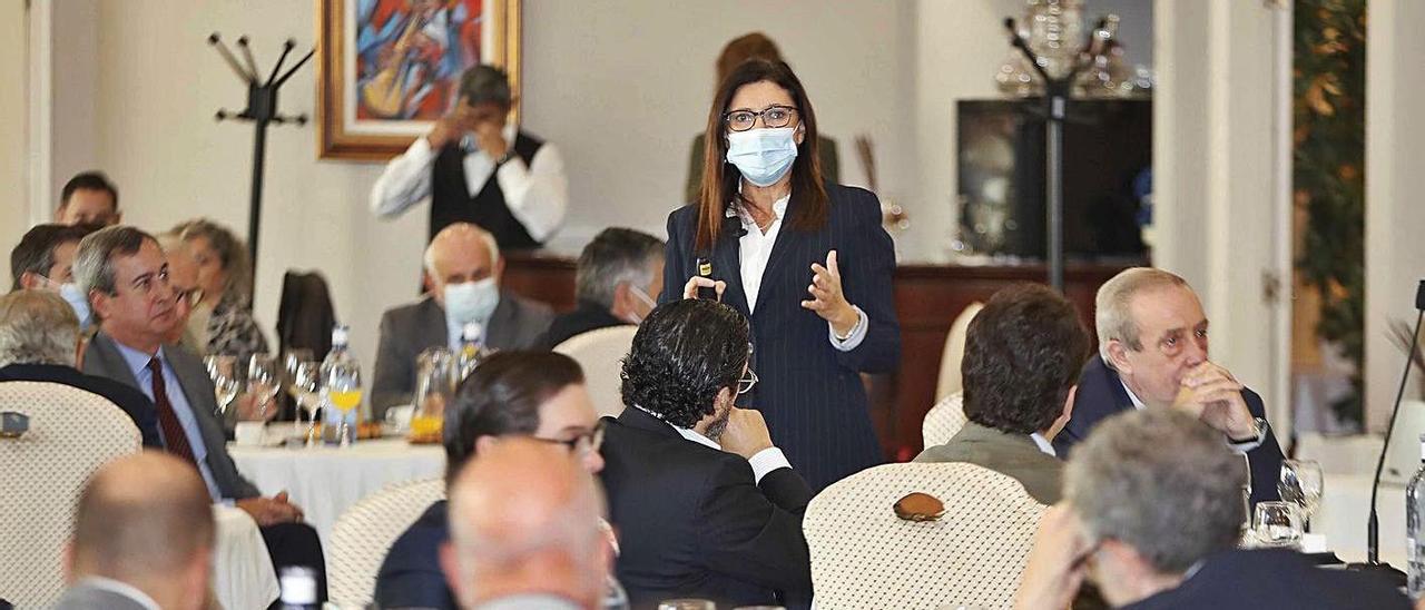 Caride, esta mañana, durante su intervención en el Círculo