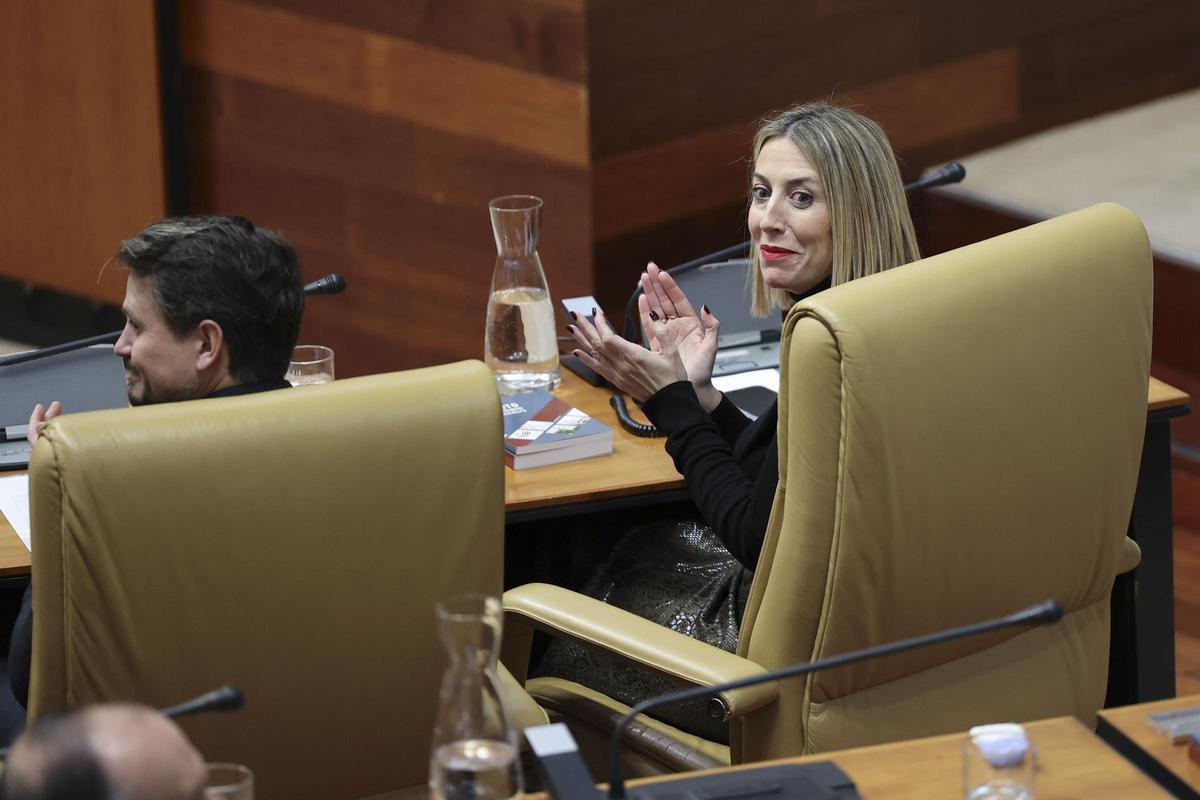 La presidenta de la Junta de Extremadura en funciones, María Guardiola.