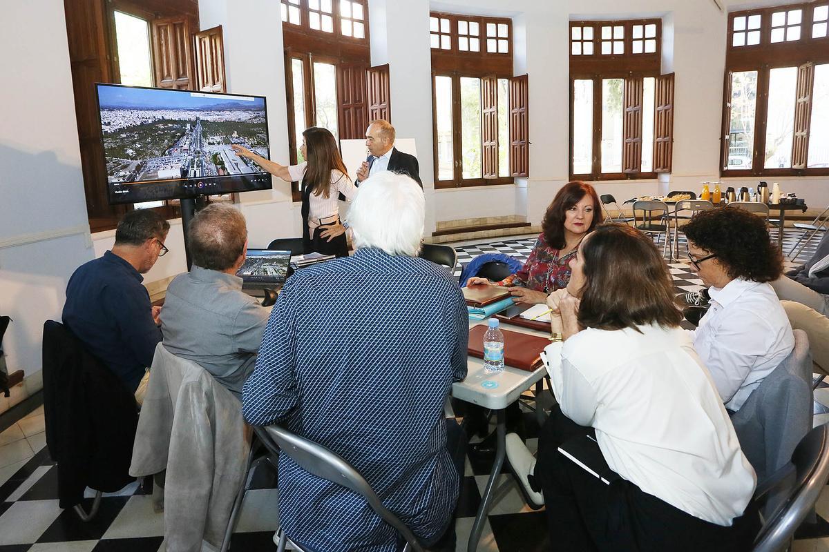 Los técnicos, durante la reunión de este lunes en la Diputación de Alicante