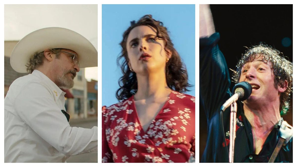 Joaquin Phoenix (Eddington), Margaret Qualley (Honey dont) y Jeremy Allen White (Springsteen: Deliver from nowhere) Joaquin Phoenix (Eddington), Margaret Qualley (Honey dont) y Jeremy Allen White (Springsteen: Deliver from nowhere)