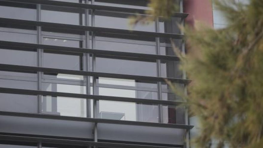 Vista del edificio de Gestión de la Edificación de la Universitat Politècnica de València en el que se pudo observar la escena.