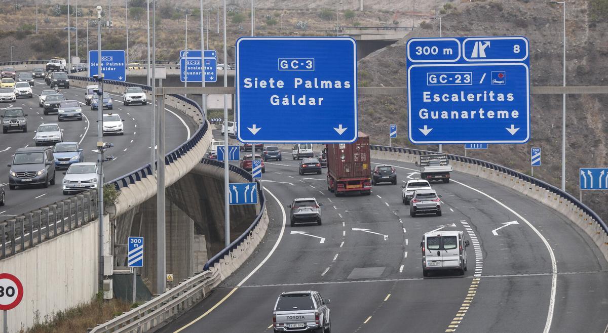Zonas de cortes de tráfico en el Guiniguada