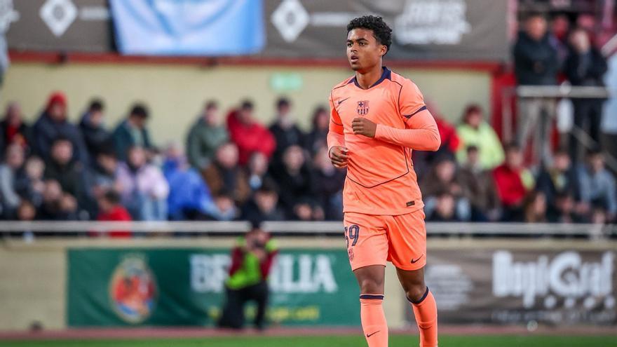 Shane Kluivert ha anotado el único gol del Barça Atlètic contra el Reus