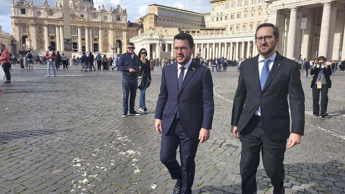 Pere Aragonès en El Vaticano.