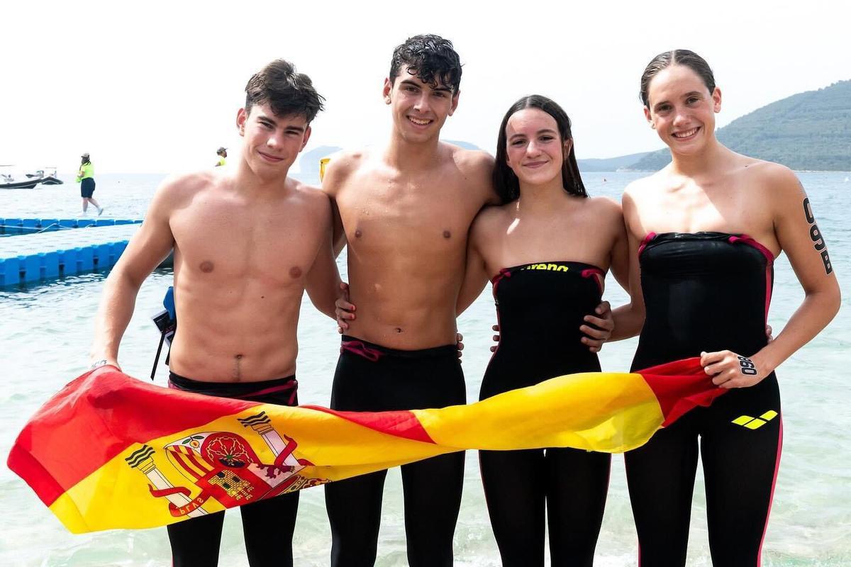 España presentó a un cuarteto formado por Noa Martín, Clara Martínez de Salinas (plata mundial indvidual en 7,5 k), Mateo García y Cristóbal Vargas