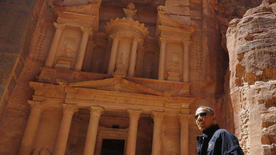 Obama finaliza en Petra su gira por Oriente Próximo