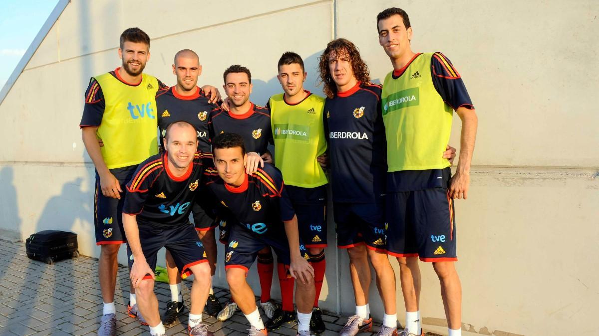 Los ocho futbolistas del Barça que estuvieron convocados con España para el Mundial 2010