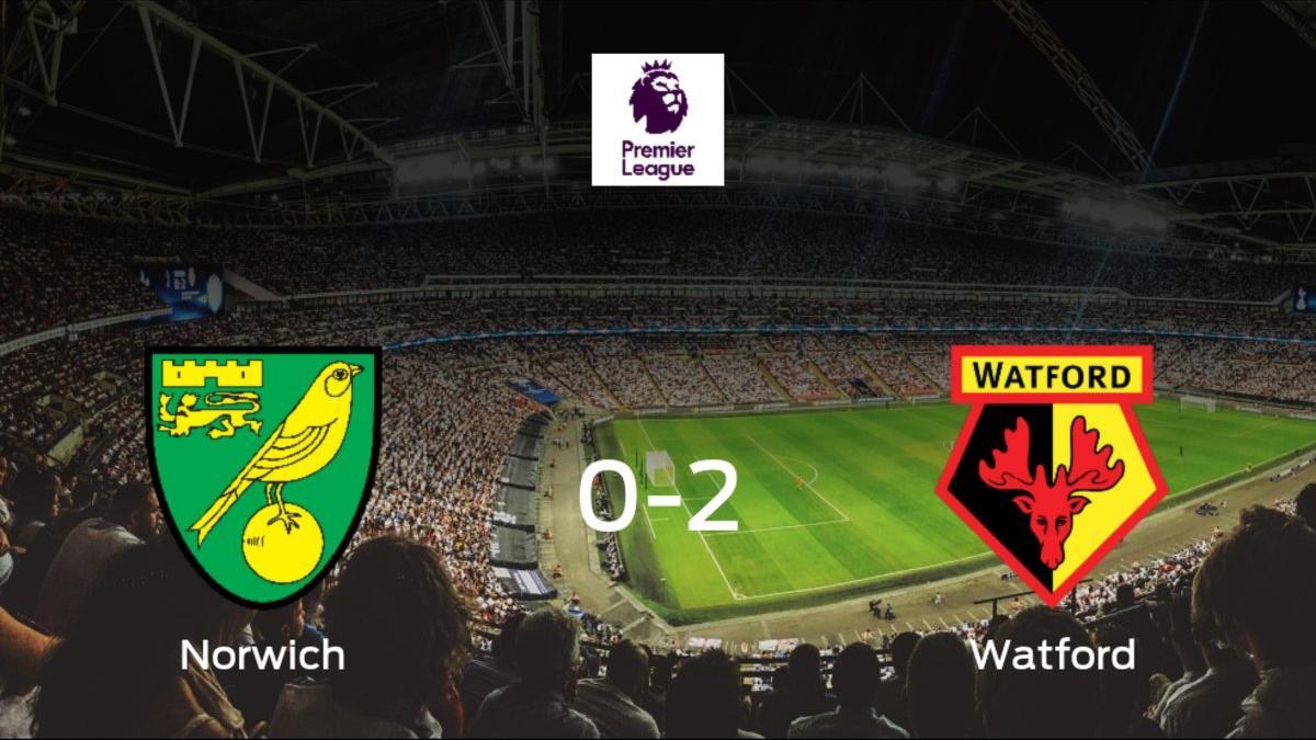 Victoria del Watford frente al Norwich City (0-2)