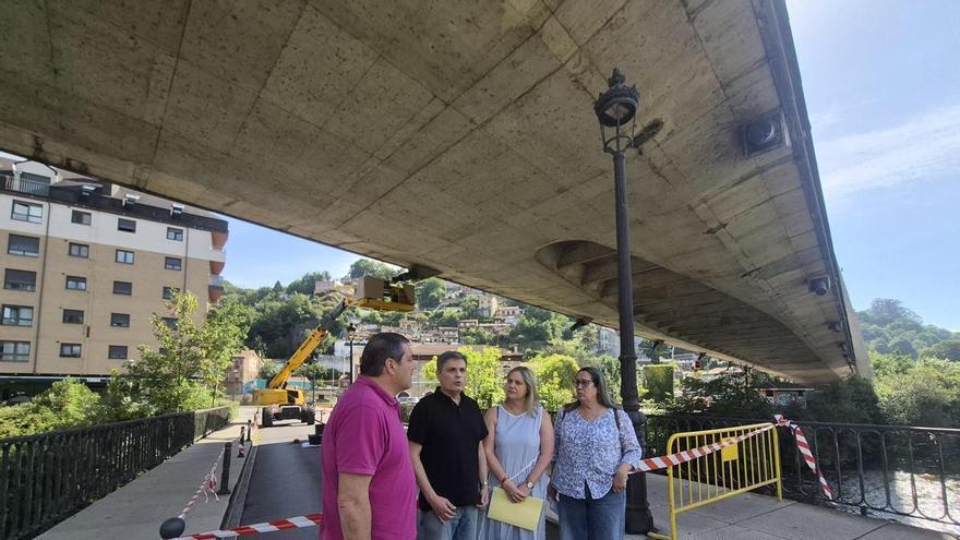 Información sobre el estado del puente, fechas y un historial de las inspecciones: las peticiones del PP al Principado sobre las obras del puente atirantado del Corredor del Nalón en Sama