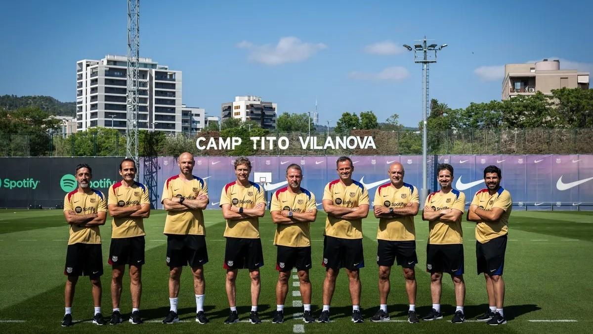 Conde, Tous, Westermann, Sorg, Flick, Tapalovic, De la Fuente, Maldonado y Fernández, en orden de aparición de izquierda a derecha