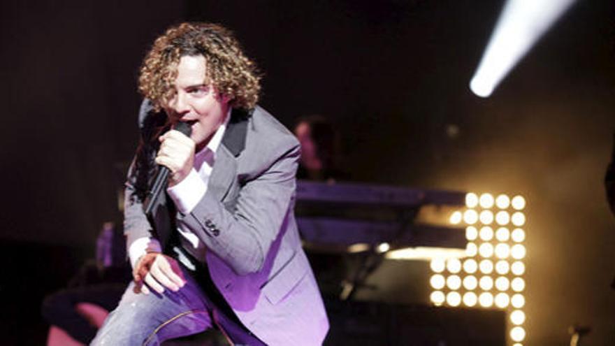 El cantante David Bisbal durante uno de sus conciertos.