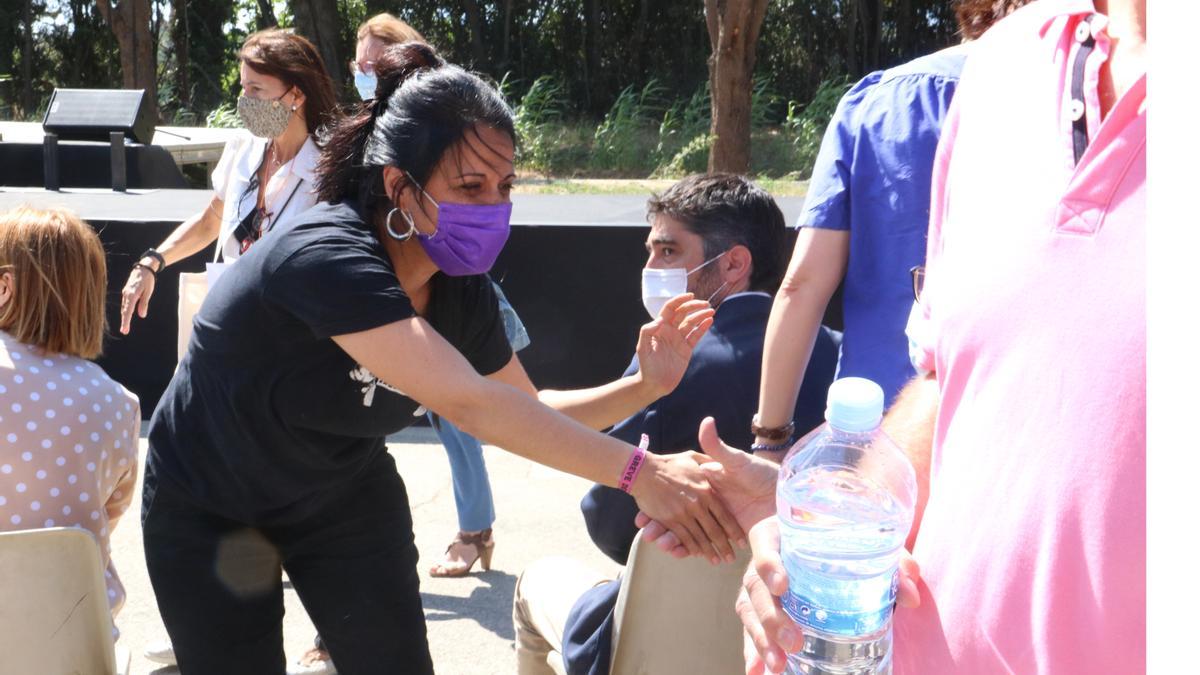 Anna Gabriel en primer terme a l&#039;acte d&#039;Òmnium a Elna