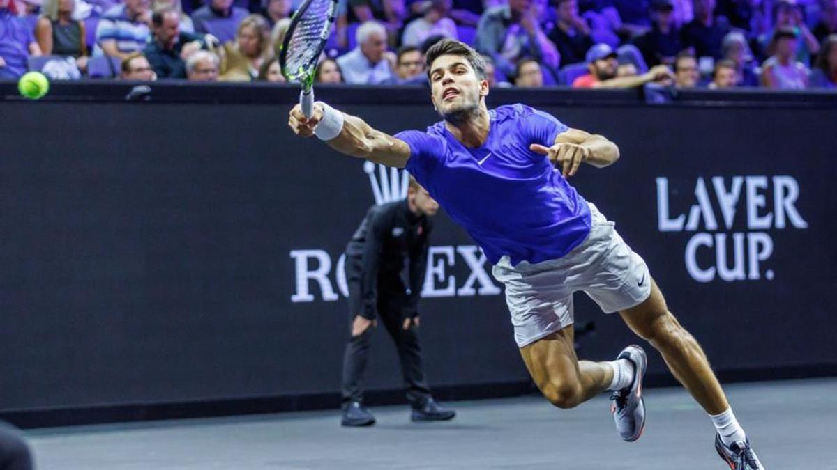 Carlos Alcaraz en la Laver Cup.