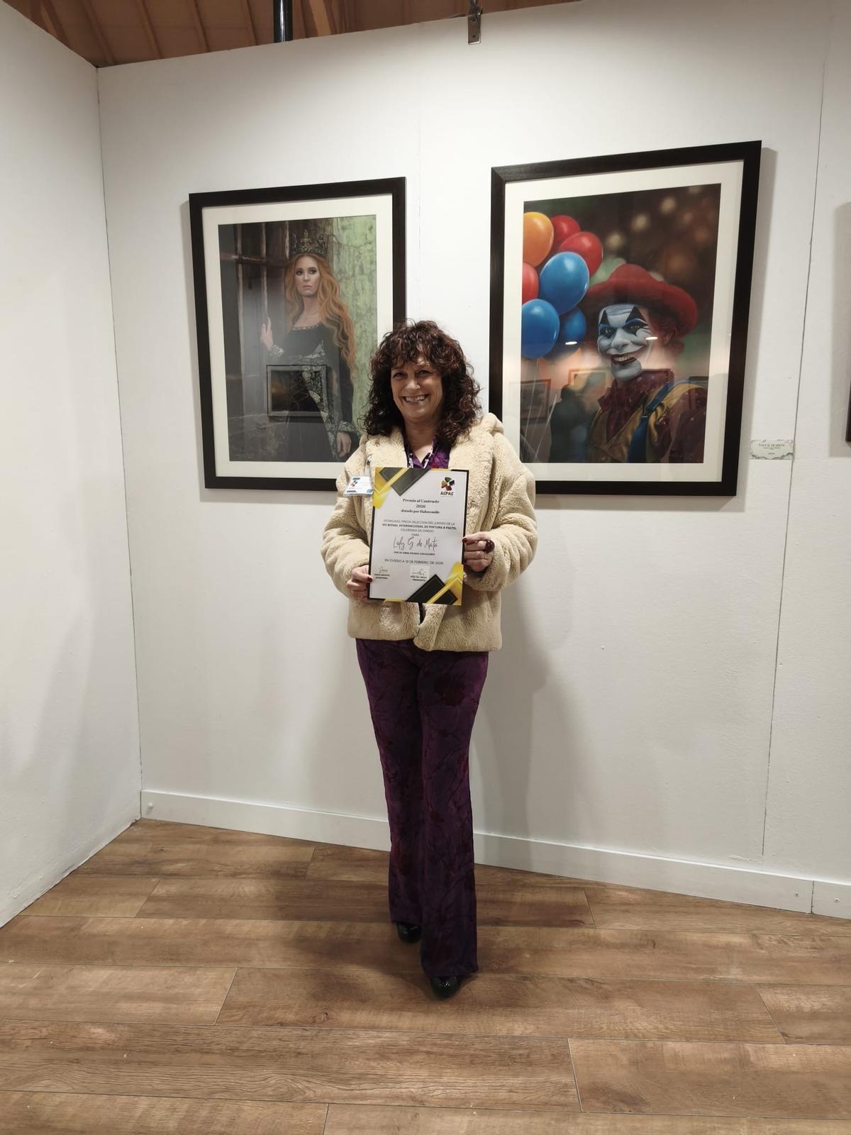 Loli González de Mata, premio Contraste con su obra "Payaso con globos"