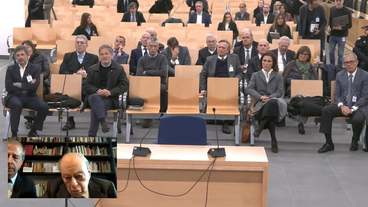 L'expresident Jordi Pujol es connecta per videoconferència al judici celebrat aquest dilluns a l'Audiència Nacional