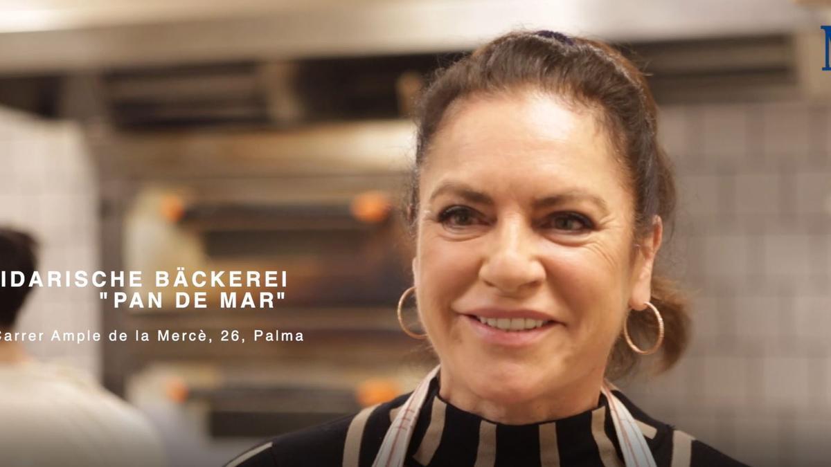 Christine Neubauer in der Bäckerei.