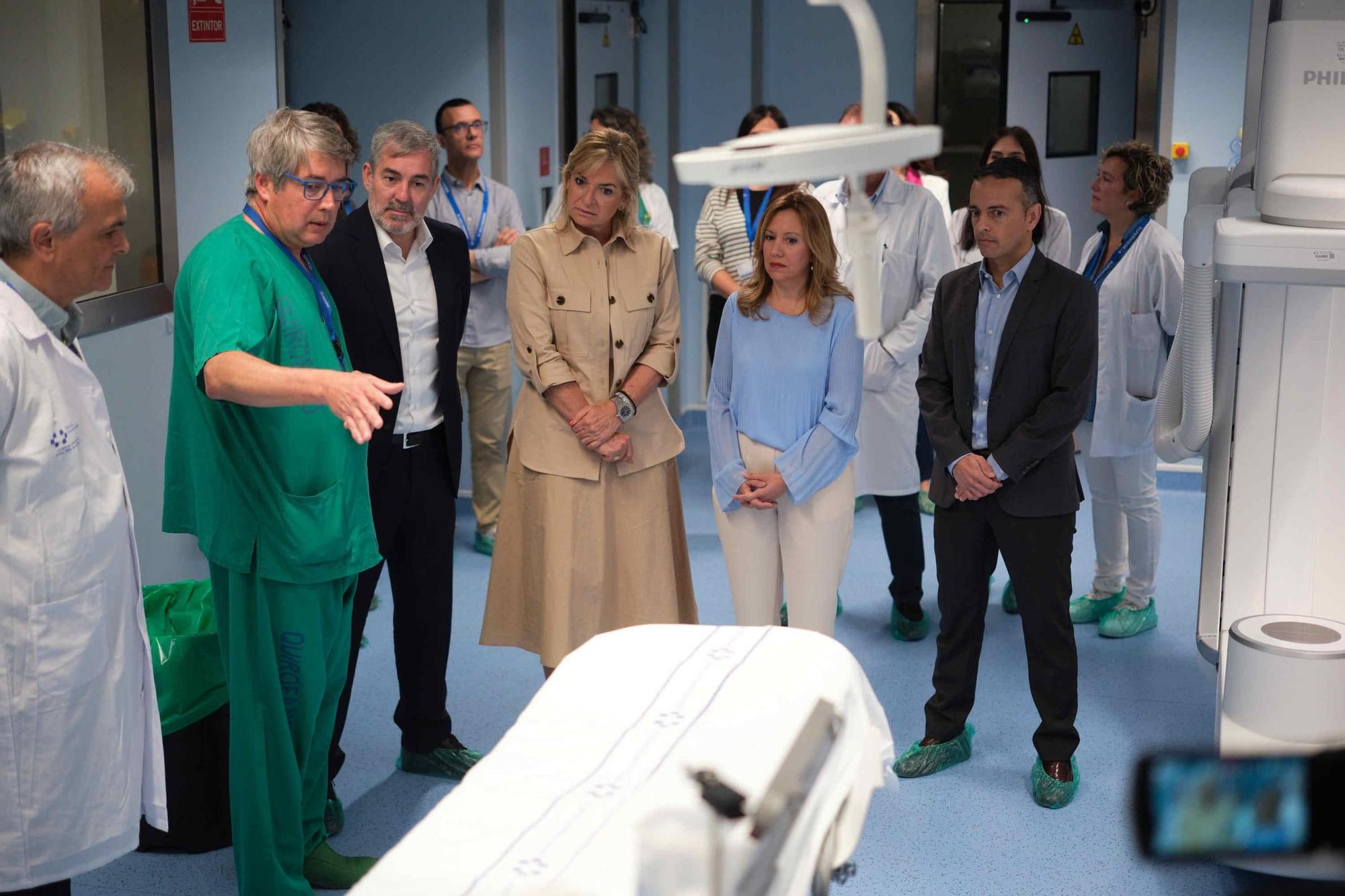 Fernando Clavijo visita la nueva sala de Hemodinámica del Hospital La Candelaria