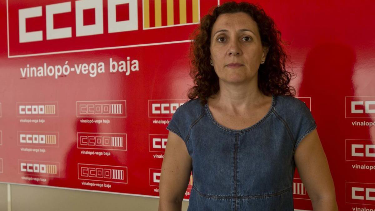 Carmen Palomar, secretaria comarcal de CC OO en el Baix Vinalopó y la Vega Baja