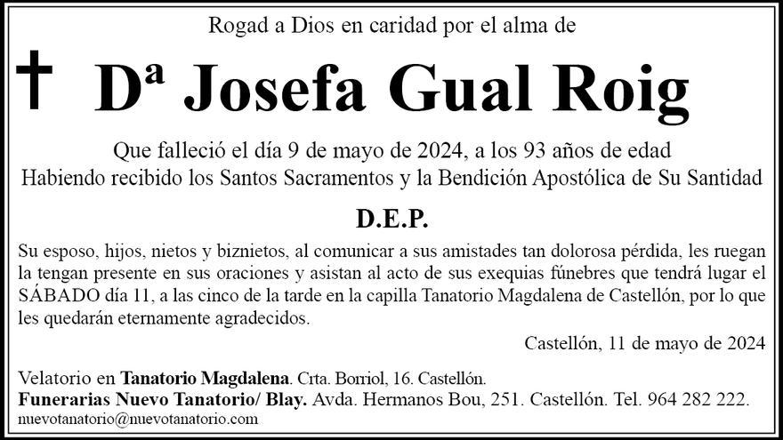 Dª Josefa Gual Roig