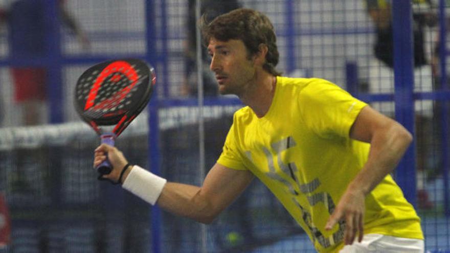 Juan Carlos Ferrero, ayer en 7 Pádel, club oficial del Valencia Master.