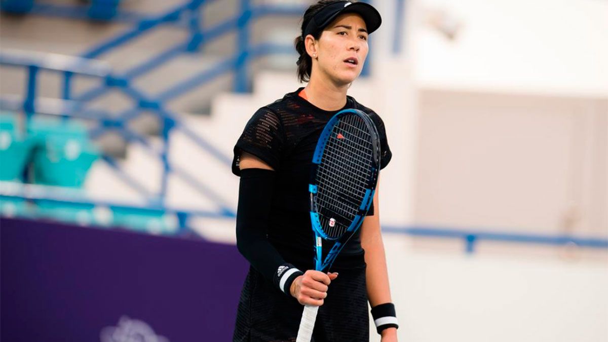 Muguruza, durante su partido de hoy