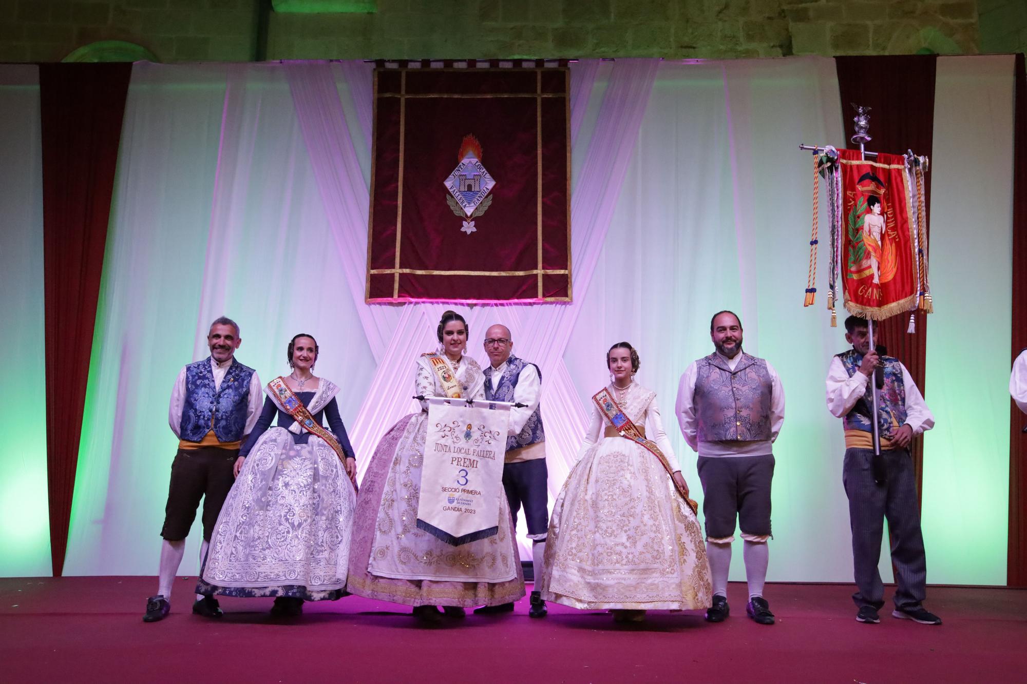 Todas las fotos de la entrega de premios falleros de Gandia