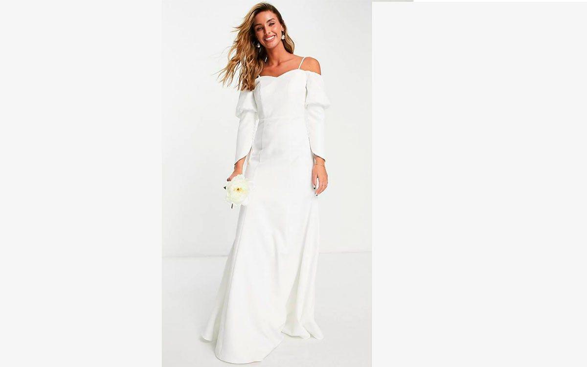 6 vestidos blancos low cost para novias con estilazo