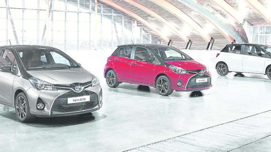 Tres models del nou Yaris.