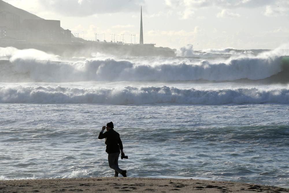 Fuerte oleaje en A Coruña