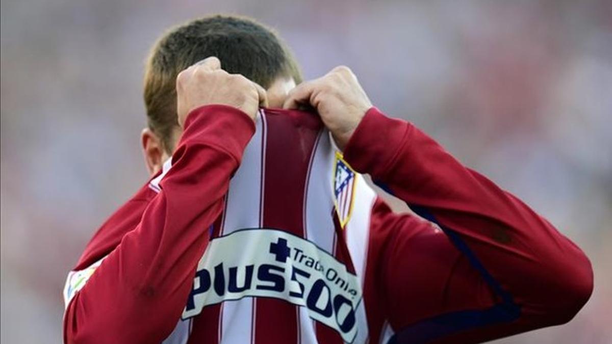 Griezmann se lamenta tras fallar una ocasión