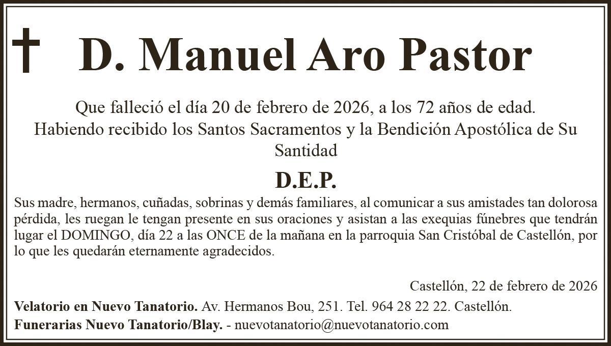 D. Manuel Aro