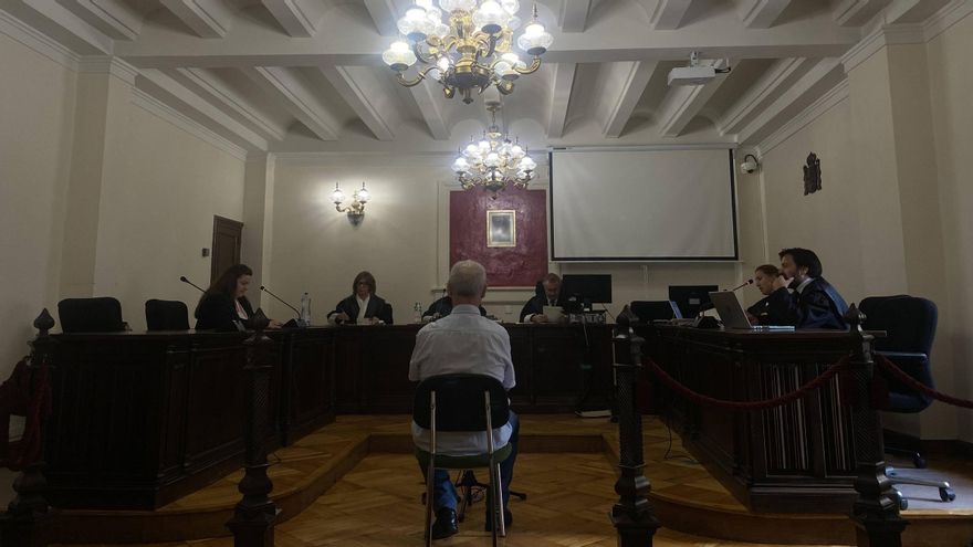 El profesor música durante el juicio celebrado esta mañana en la Audiencia.