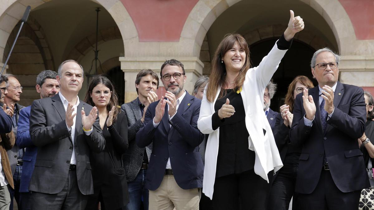 Homenaje a la expresidenta del Parlament catalán Laura Borràs