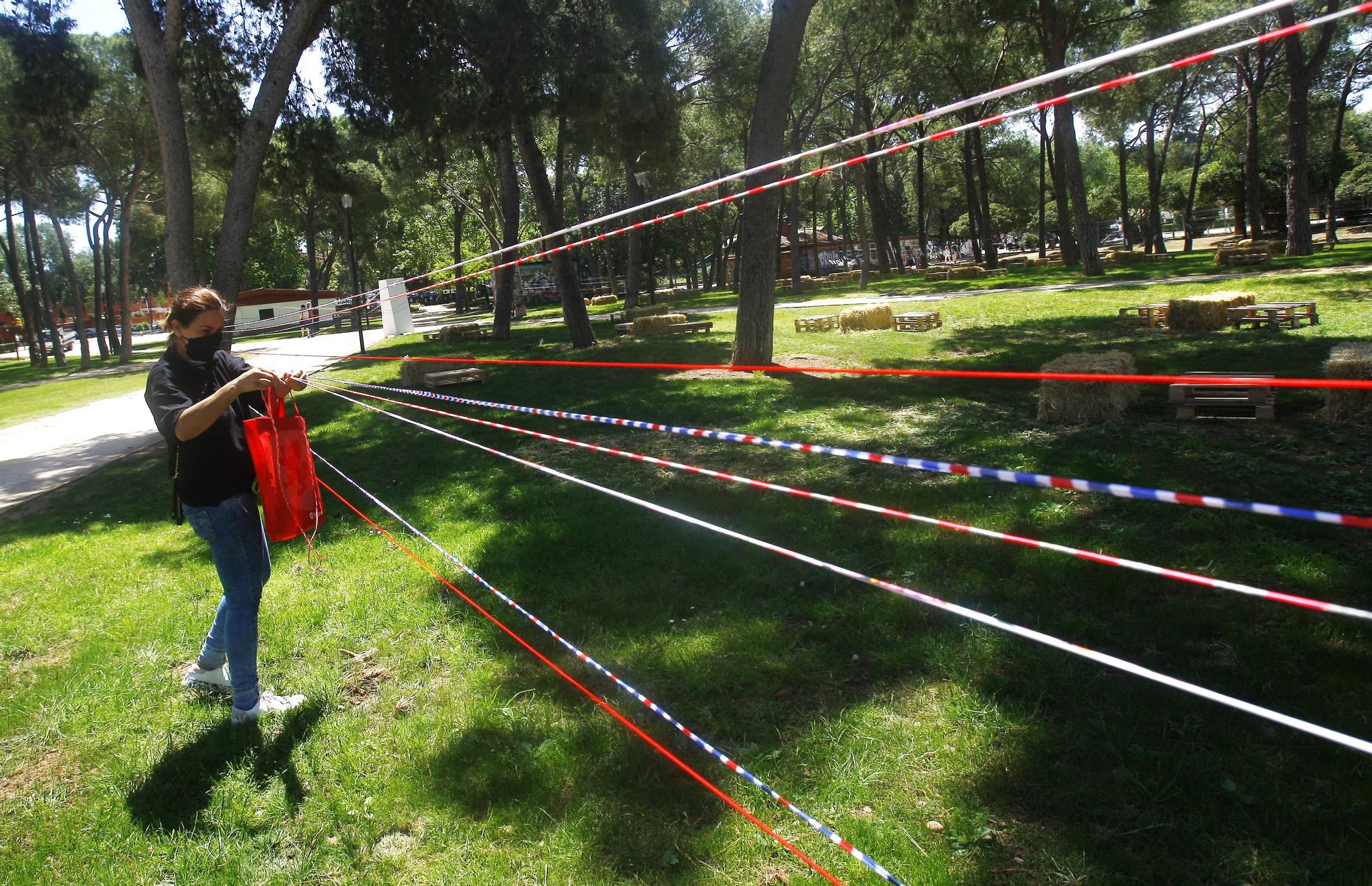 Así se prepara el Parque Grande para inaugurar el festival ZGZ Florece