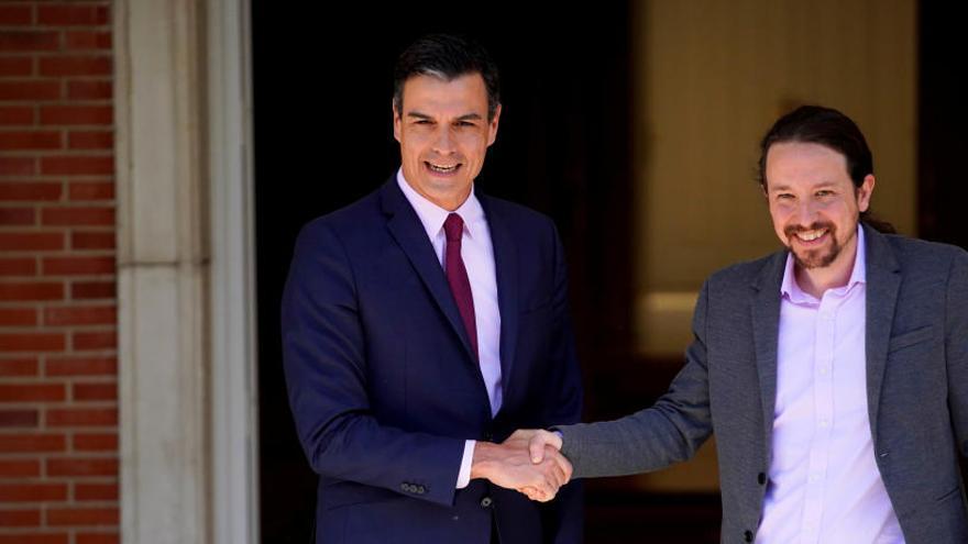 Pedro Sánchez y Pablo Iglesias en una pasada reunión.