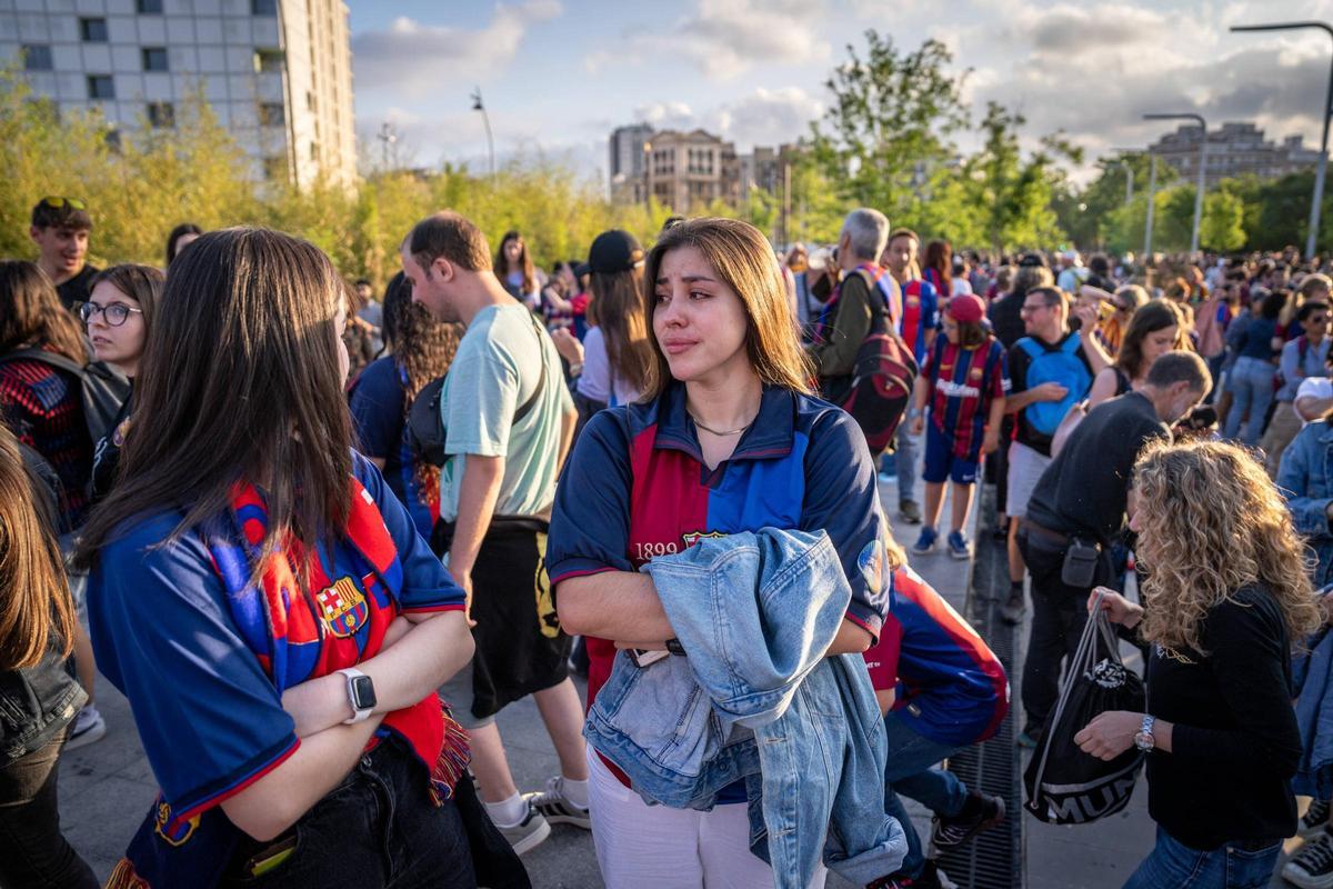 Ambiente en Barcelona por la  final de la Champions femenina Barça-Arsenal