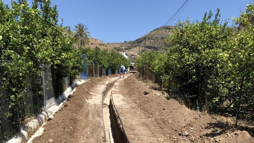 Obras para mejorar la captación de agua realizadas en la localidad de Pizarra.