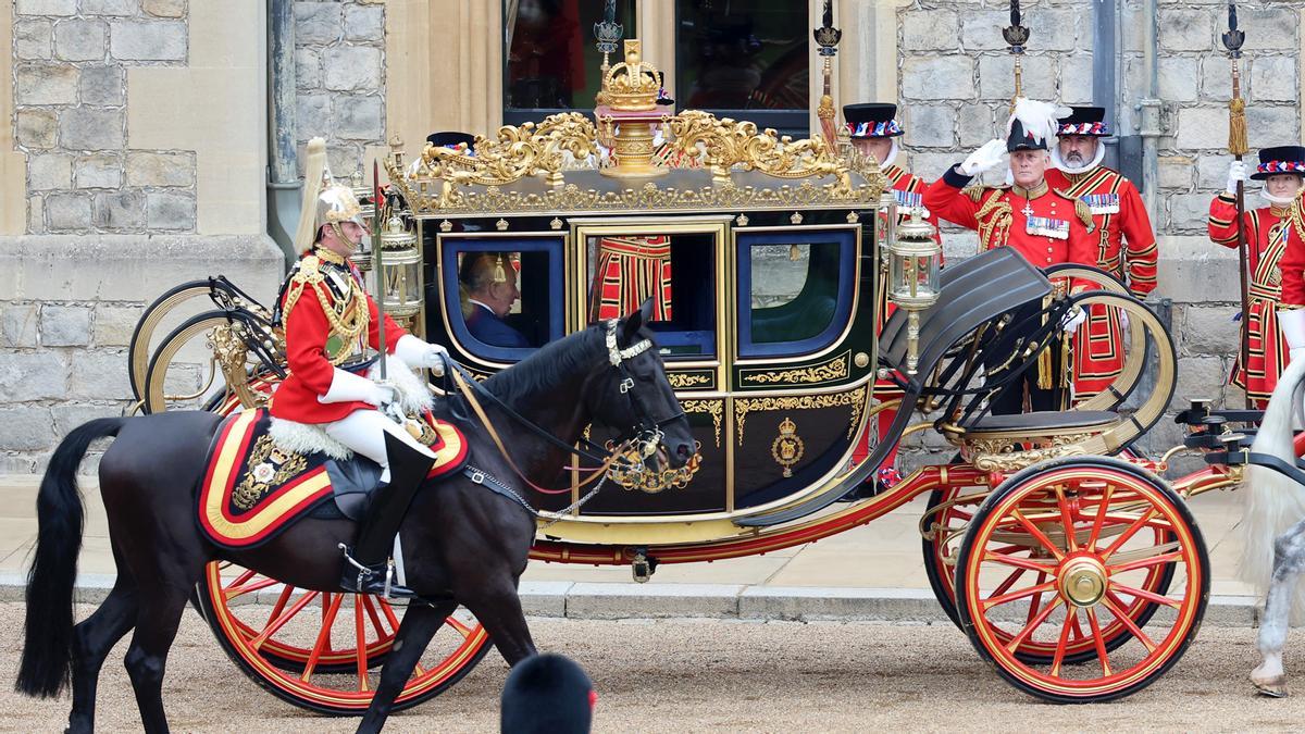 Donald Trump y Melania Trump, en su segunda visita de estado al Reino Unido.