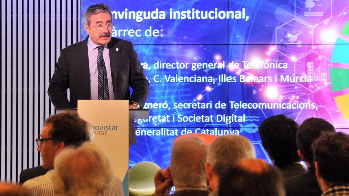 Kim Faura, director de Telefónica en Catalunya, en la Escuela Movistar Centre