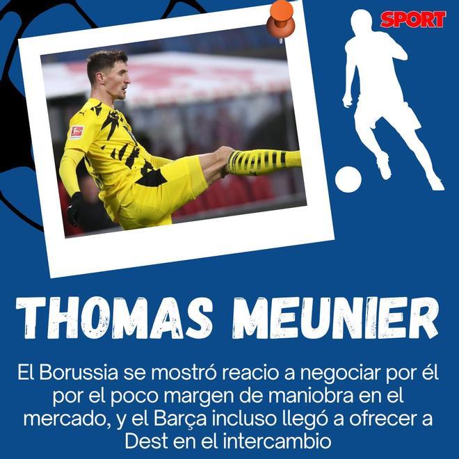 Thomas Meunier interesaba pese a su edad, pero el Borussia Dortmund no está por la labor de negociar