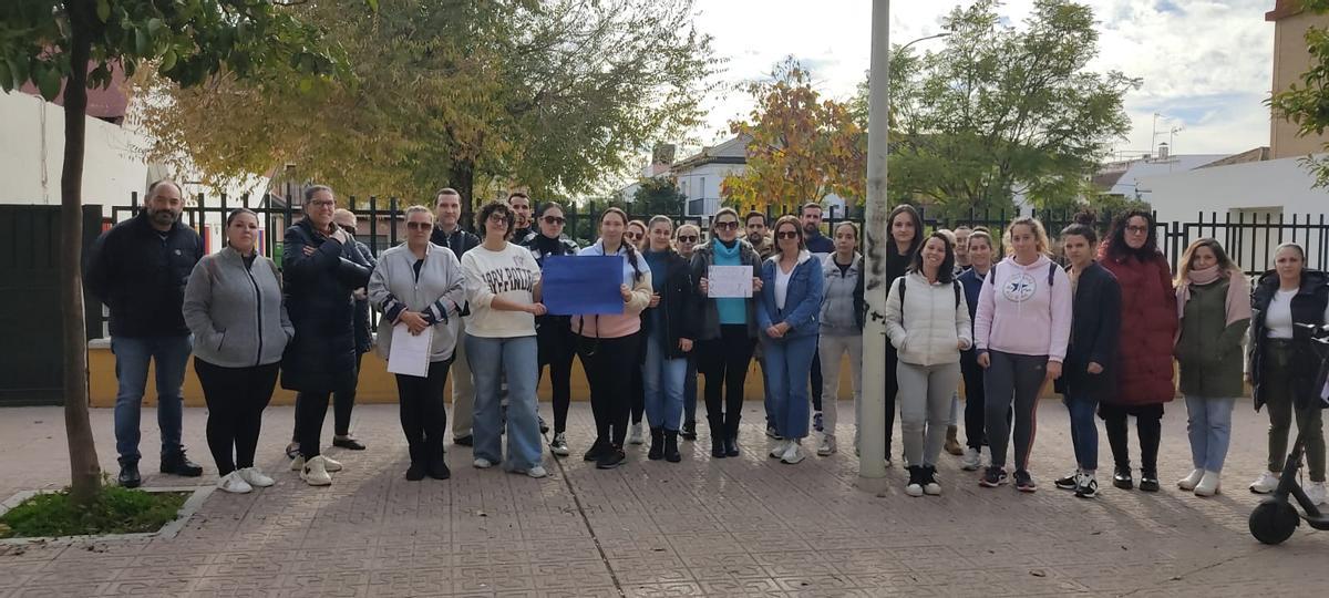 Protesta en la escuela infantil Parque Fidiana.