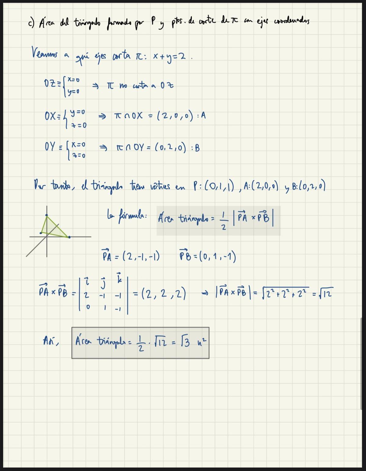 Ejercicio resuelto de la PAU de Matemáticas II en Madrid