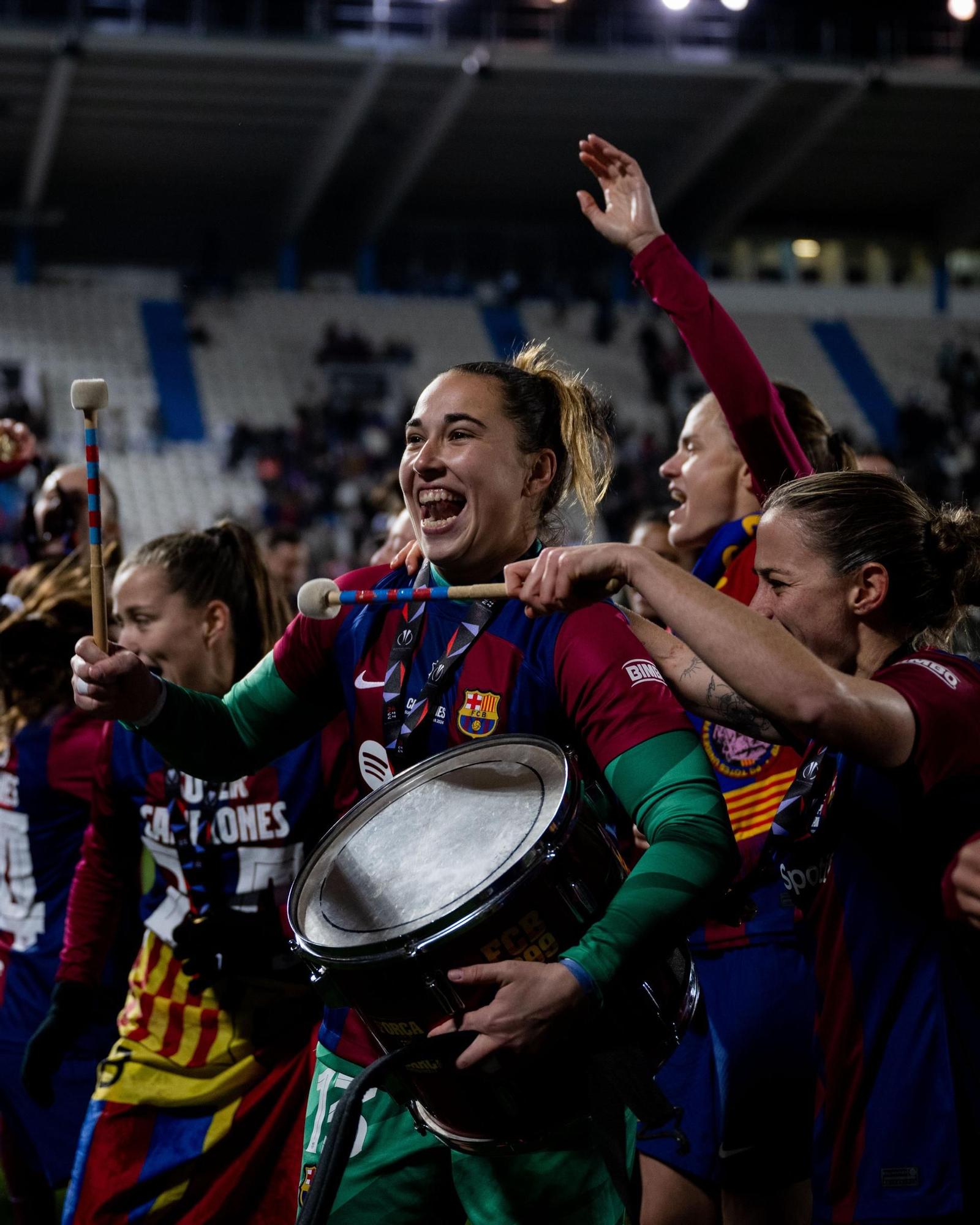 Las imágenes de Mariona, Patri GUijarroo y Cata Coll en la final de la Supercopa