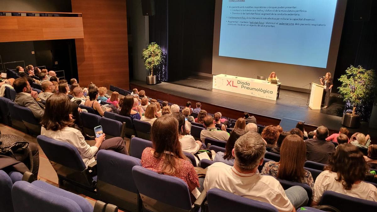 Una de les sessions de la jornada al teatre de Roses.