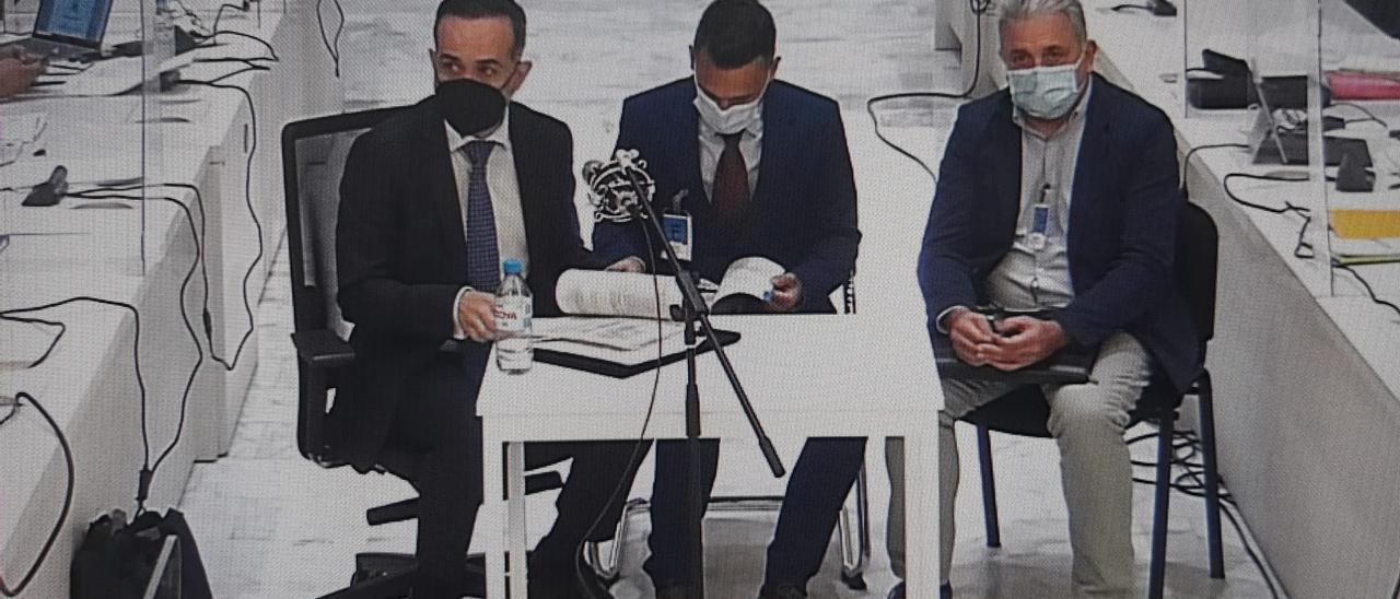 Los tres guardias que investigaron sa Nostra durante el juicio en la Audiencia Nacional