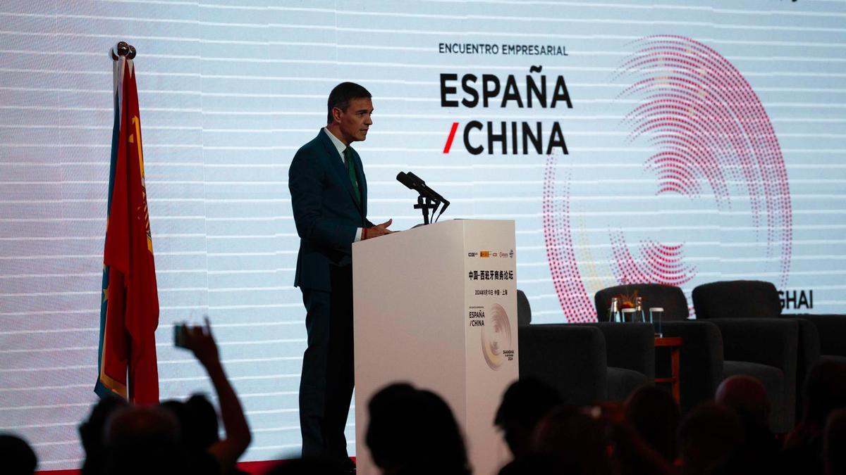 El presidente Pedro Sánchez en China este martes.